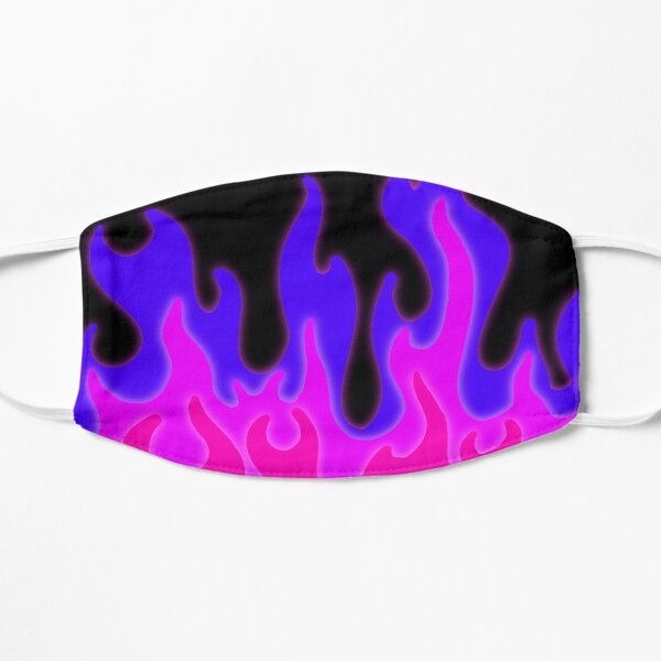 Flames in Pink and Purple! Flat Mask