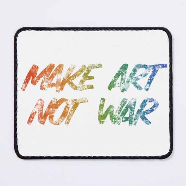 Item preview, Make art not war - watercolor rainbow designed and sold by annaguerrawords.