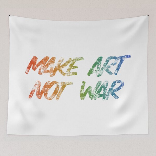 Item preview, Make art not war - watercolor rainbow designed and sold by annaguerrawords.