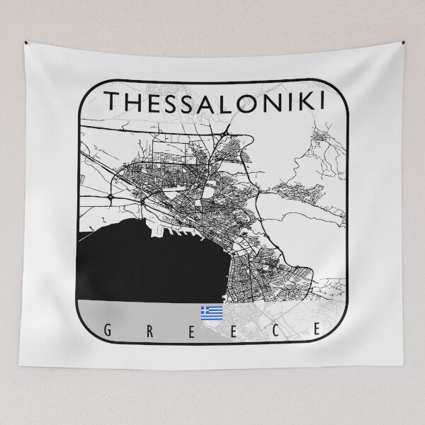Item preview, THESSALONIKI MAP GREECE designed and sold by hatimelhag.