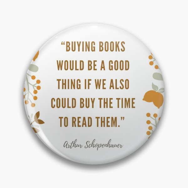 Item preview, Schopenhauer book quote with floral design designed and sold by SaraTug.