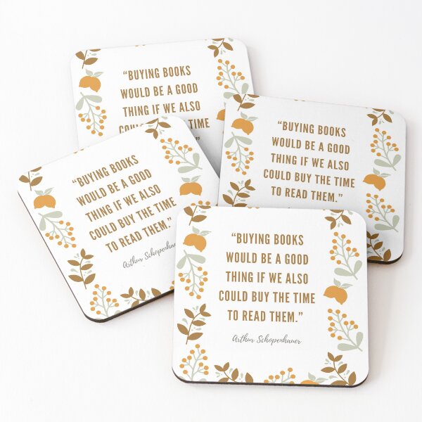 Item preview, Schopenhauer book quote with floral design designed and sold by SaraTug.