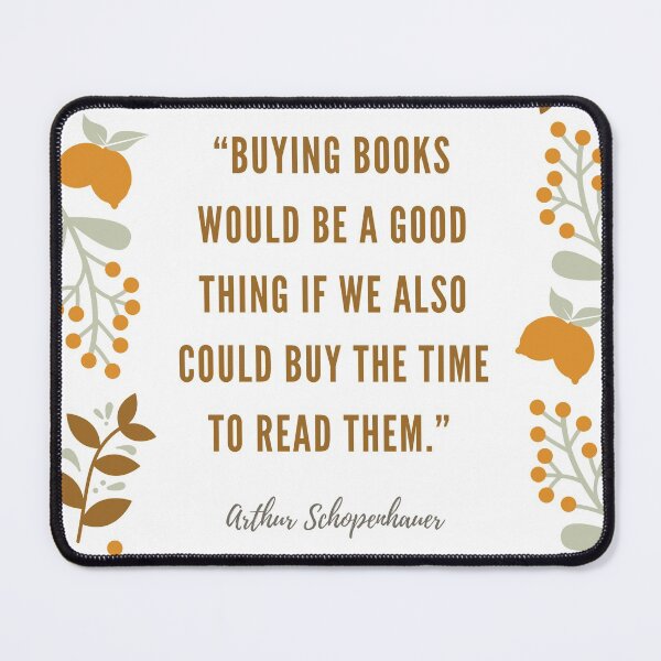 Item preview, Schopenhauer book quote with floral design designed and sold by SaraTug.