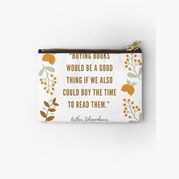 Item preview, Schopenhauer book quote with floral design designed and sold by SaraTug.
