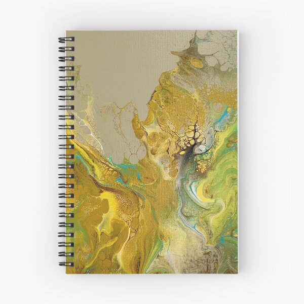 Item preview, Beautiful Sunflower Inspired Shades of Yellow, Brown, and Light Blue Abstract Fluid Art  designed and sold by CrystalCoast.