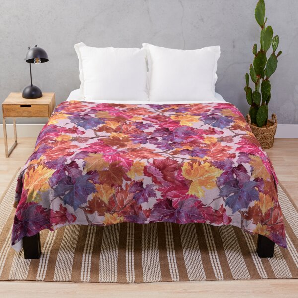 Item preview, Vineyard Autumn leaf watercolour pattern designed and sold by Leanne Nowell.