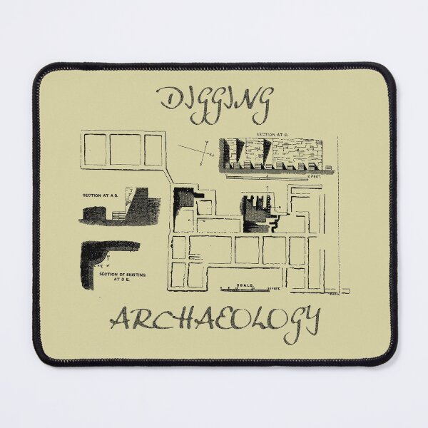 Item preview, Digging archaeology archaeological dig plan pun (black) designed and sold by SolidEarthArt.