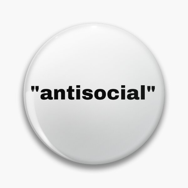 Item preview, "antisocial" single word with quotation marks designed and sold by JonathanFTR.