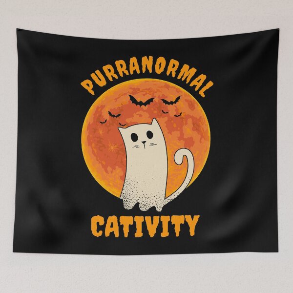 Item preview, Funny Halloween Purranormal Cativity Ghost Cat designed and sold by CourtneySonner.