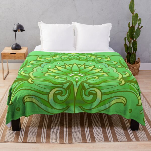 Item preview, grass green mandala pattern designed and sold by weilertsen.