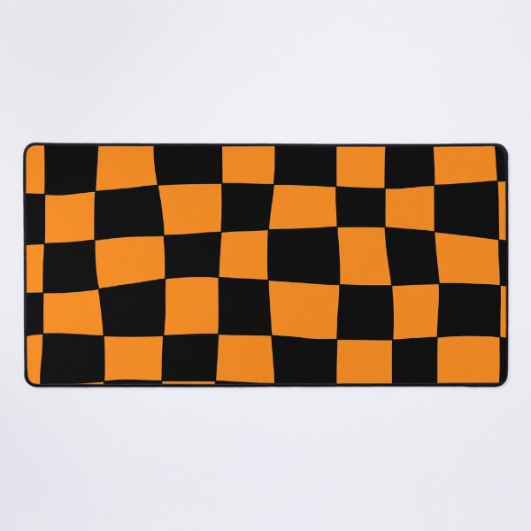 Item preview, Hand Drawn Checkerboard Pattern (orange/black) designed and sold by Design Minds Boutique.