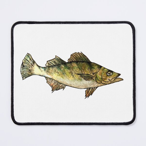 Item preview, Yellow Perch Fish Drawing designed and sold by Michelebuttons.
