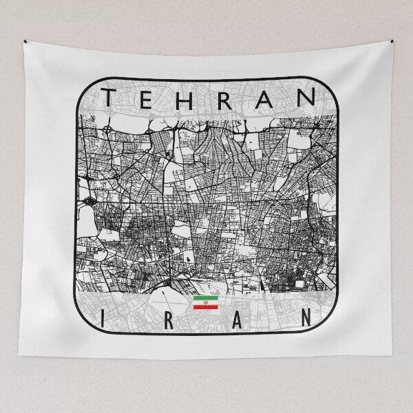 Item preview, TEHRAN MAP IRAN designed and sold by hatimelhag.