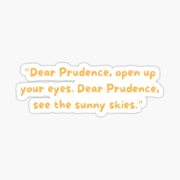 Dear Prudence Limited Edition Hand Written Lyrics