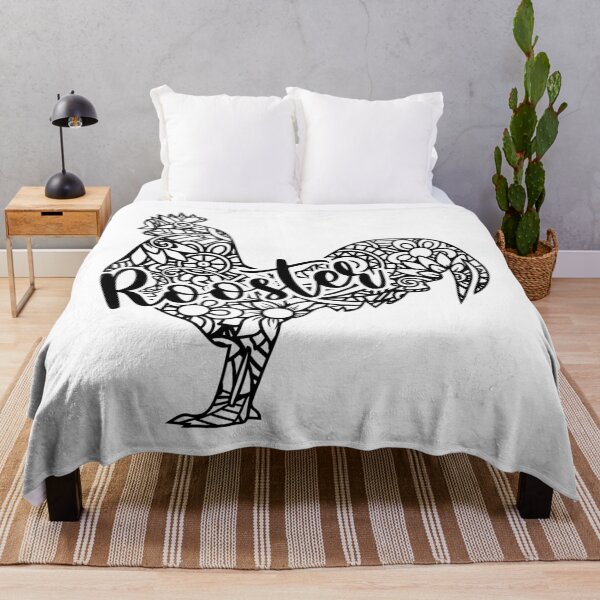 Item preview, Black Mandala Rooster designed and sold by PolishedPin.