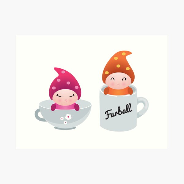 Furball - Mushroom Collection Art Print