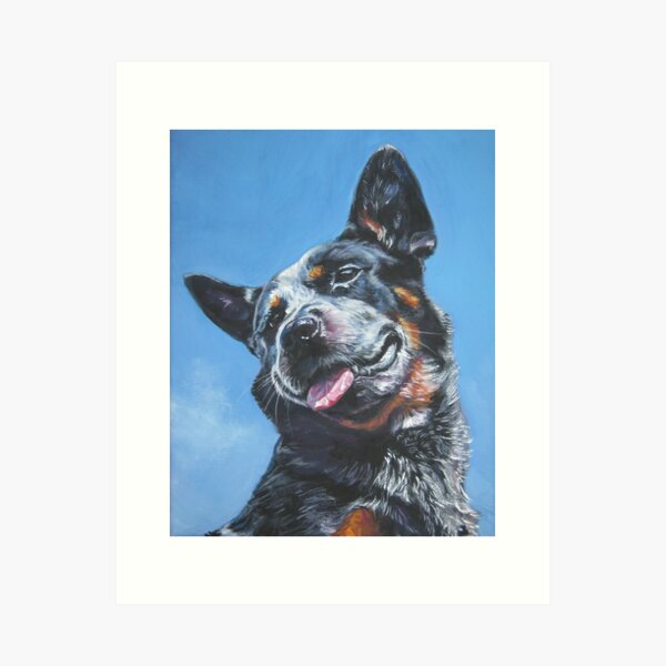 Australian Cattle Dog, head in profile, panting For sale as Framed