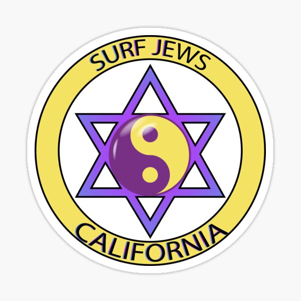 Surf Jews California Sticker