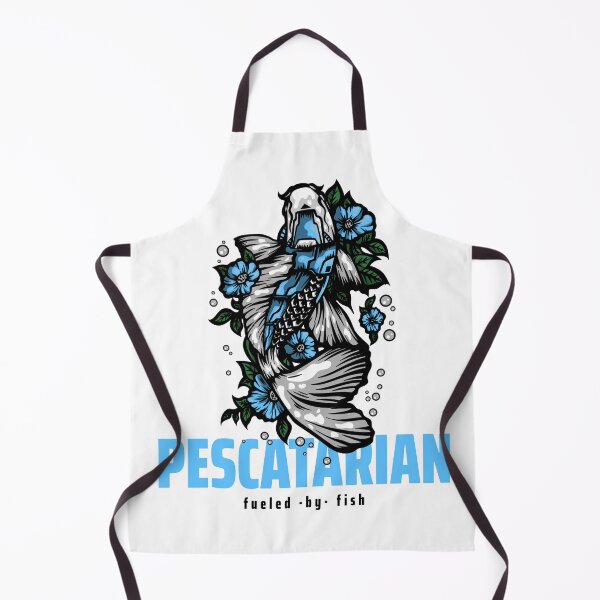 Item preview, Artistic Blue Pescatarian Fish and Flower Design designed and sold by Cosmonauteur.