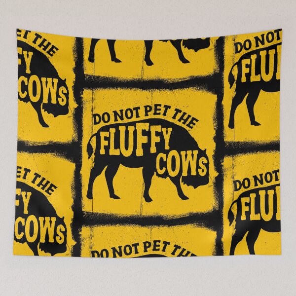 Item preview, Do not pet the fluffy cows designed and sold by 99vectors.