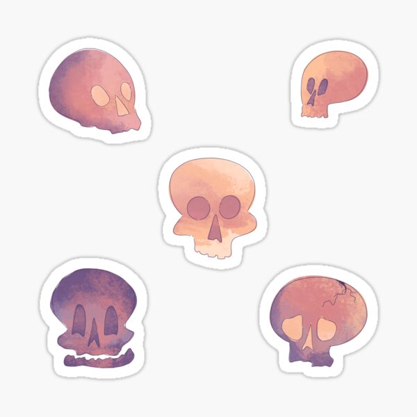 Pastel Skulls Sticker