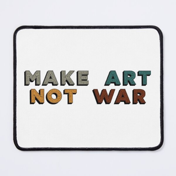 Item preview, Make art not war - retro swirl designed and sold by annaguerrawords.