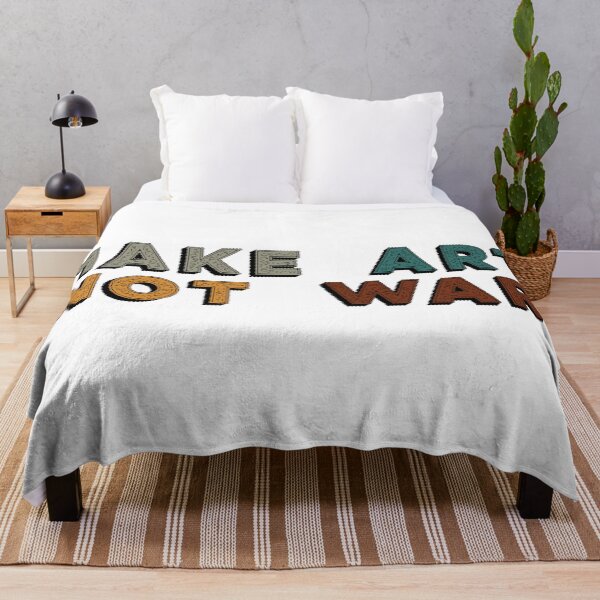 Item preview, Make art not war - retro swirl designed and sold by annaguerrawords.