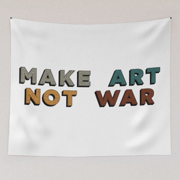 Item preview, Make art not war - retro swirl designed and sold by annaguerrawords.