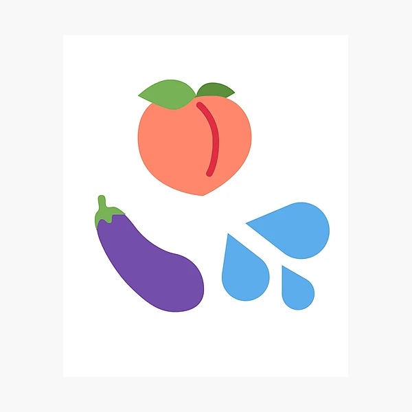 Eggplant and Peach Poster for Sale by coffeeman