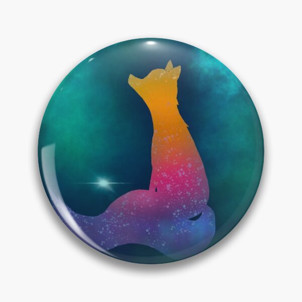 Artikelvorschau, Galaxy Star Gazing Fox entworfen und verkauft von AbicArtsStudio.