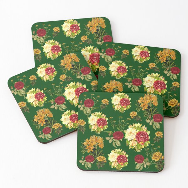 Item preview, Vintage Florals Roses, Achillea and Azaleas designed and sold by OByD.
