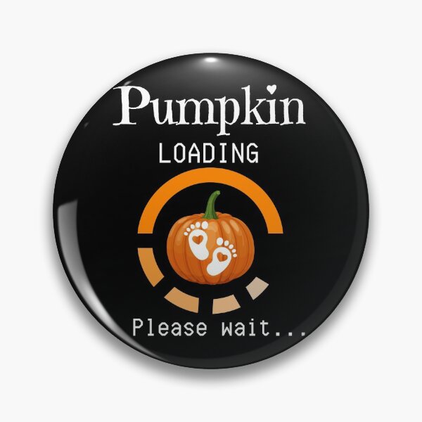 Item preview, Funny Pumpkin Loading Please Wait, Pregnancy Maternity Announcement, New Baby designed and sold by InkItStudio.