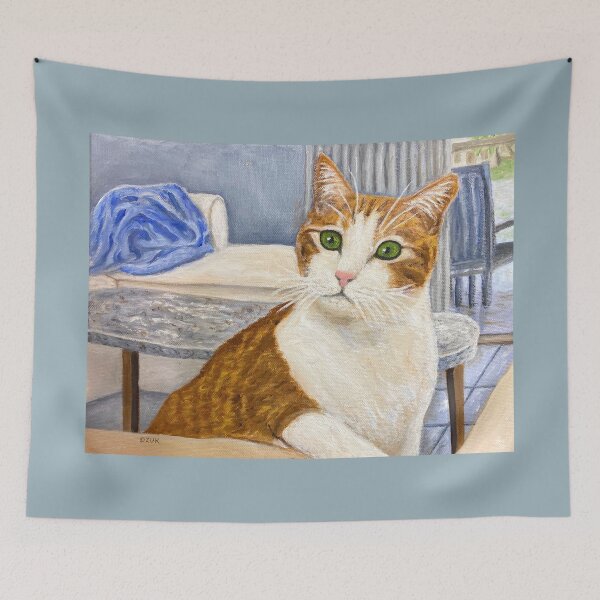 Item preview, Ginger and White Tabby Cat designed and sold by KarenZuk.