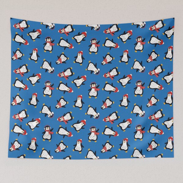 Item preview, Dancing Penguins, Blue designed and sold by Jacqueline Hurd.