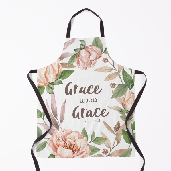 Item preview, Grace Upon Grace - John 1:16 - Floral W designed and sold by amazingjoy.