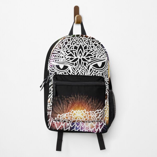 Item preview, Hand drawn white pen mandala cat original design designed and sold by Product  Stella.