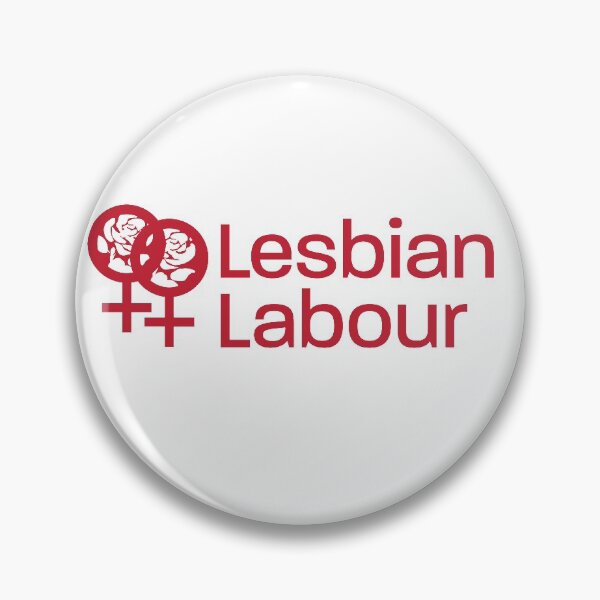 Lesbian Labour logo button Pin