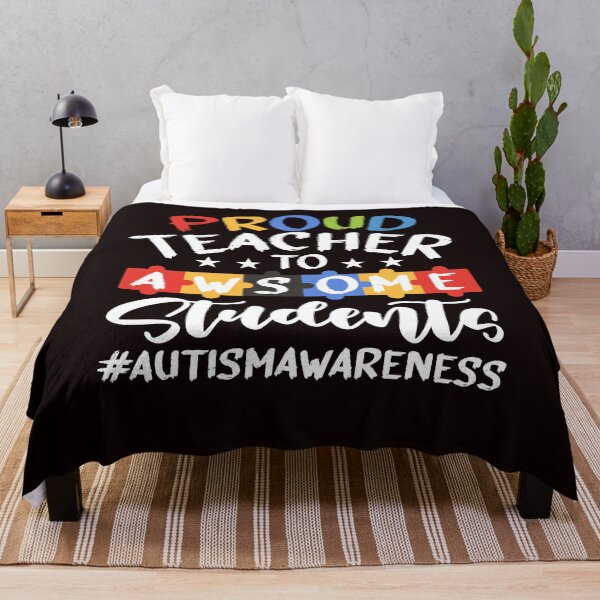 Item preview, Proud Teacher Awesome Students Autism Awareness designed and sold by MagicSD Designs.