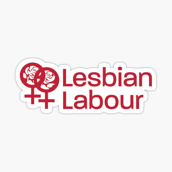 Lesbian Labour Merch stickers and magnets Sticker