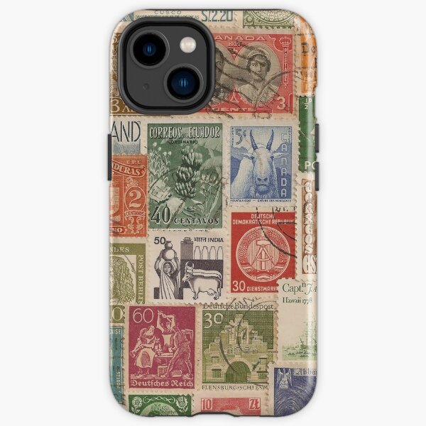 Vintage World Stamps iPhone Tough Case