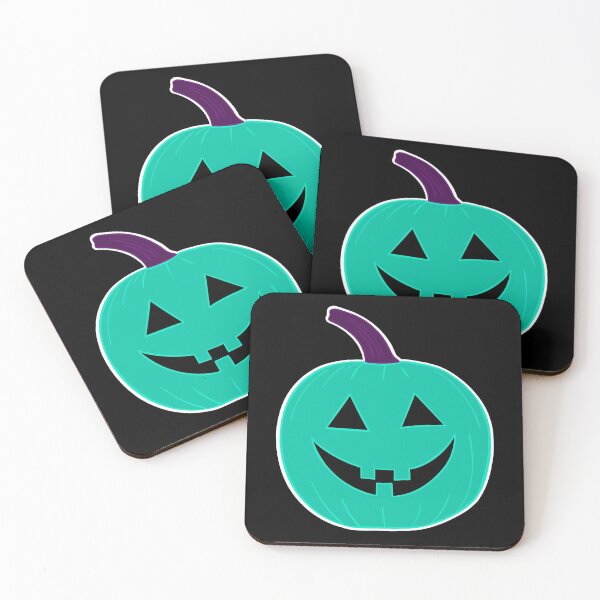 Item preview, Pumpkin Head Traditional Teal Jack O Lantern designed and sold by that5280lady.