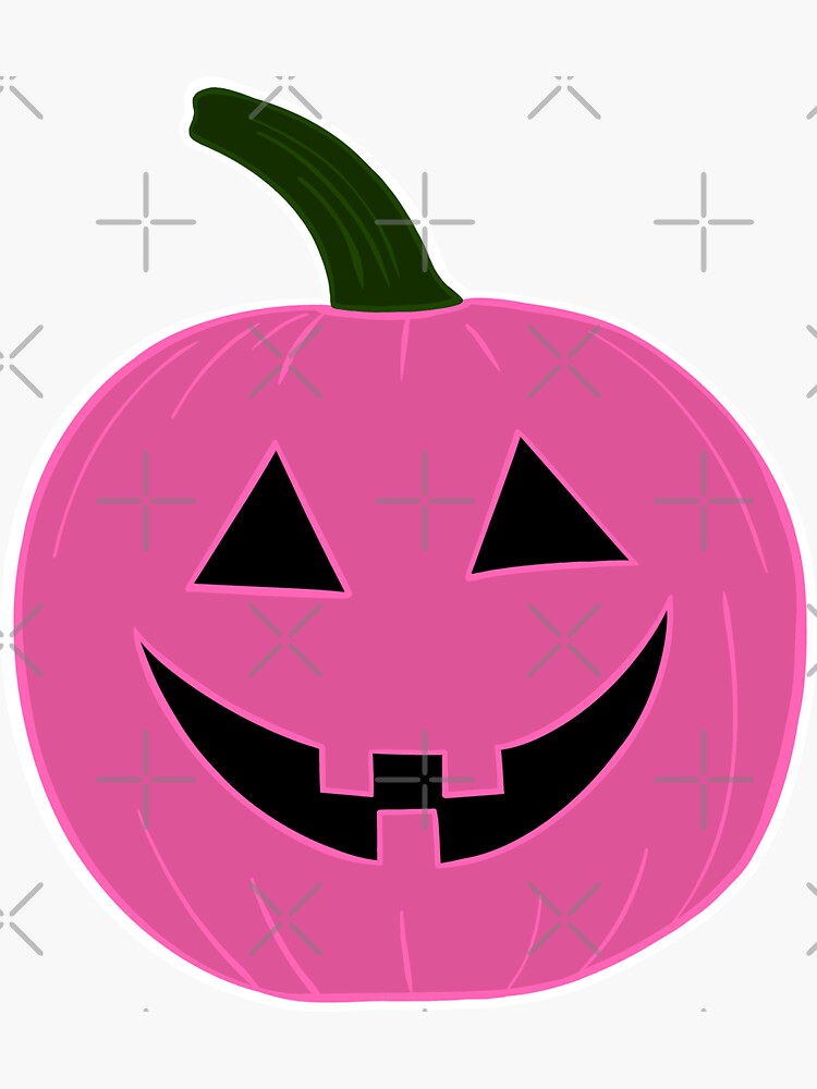Pumpkin Head Traditional Pink Jack O Lantern by that5280lady