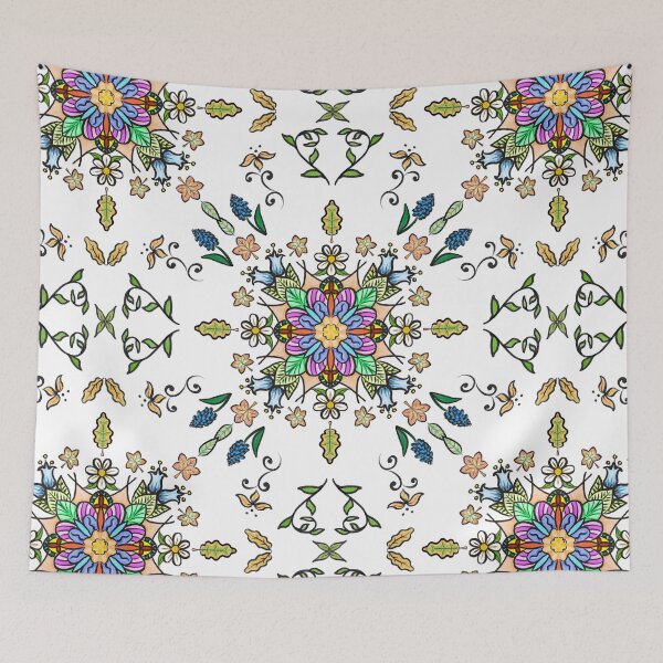 Item preview, Flower and Leaf Mandala designed and sold by FrauleinimStall.