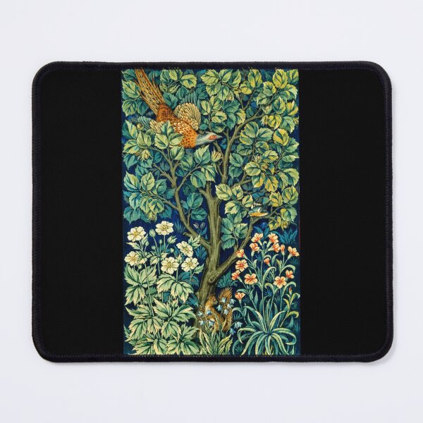 Item preview, William Morris 'Cock Pheasant' textile vintage 1916 designed and sold by SolidEarthArt.