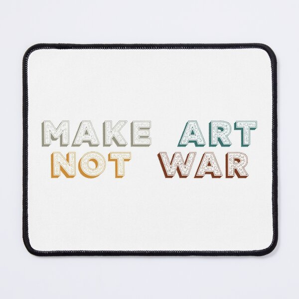 Item preview, Make art not war - retro swirl designed and sold by annaguerrawords.