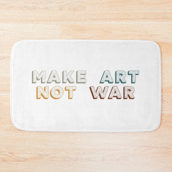 Item preview, Make art not war - retro swirl designed and sold by annaguerrawords.