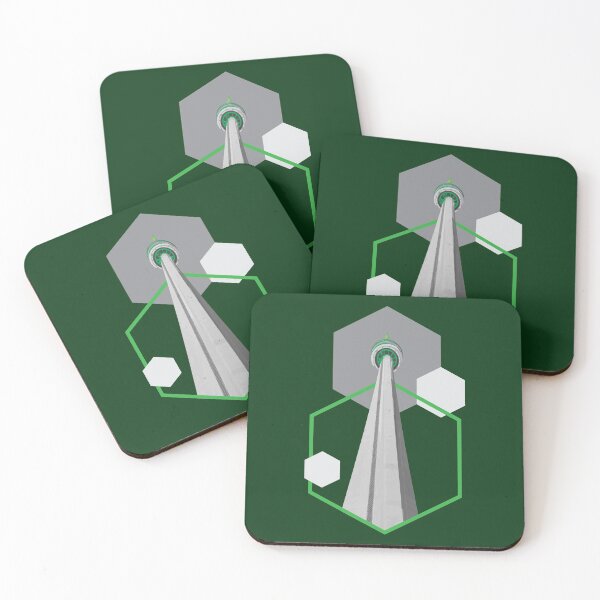 Item preview, Tall Tower Green Hexagon - CN Canada Tower designed and sold by mitevisuals.