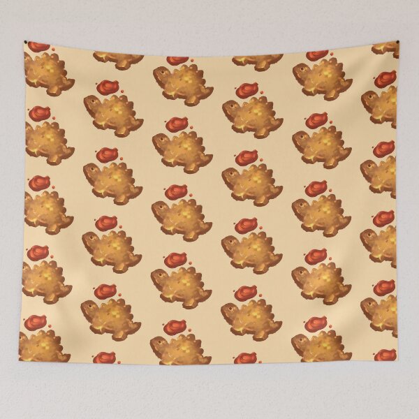 Item preview, Dinosaur Chicken Nugget and Ketchup designed and sold by GalaxyChicken.