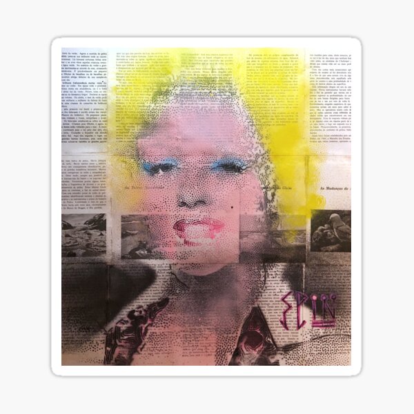 Fading girl | Algorithmic art | Pop art | Street-art aesthetics Sticker