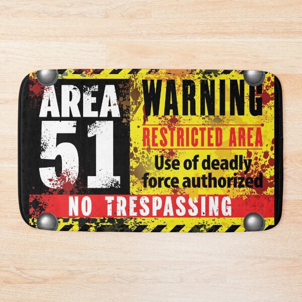 Item preview, Area 51 Warning Restricted Area No Trespassing designed and sold by RIGHTCHUS.